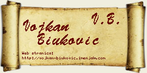 Vojkan Biuković vizit kartica